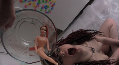 Submissive girl swallows a bowl filled with her own urine 66661212