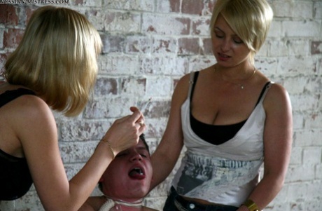 Cruel Russian girls torture a naked man in an abandoned building 51909157