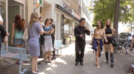 Tattooed girl is humiliated in public before being gangbanged as well 70129030